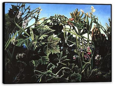 RXNHGJDS Surrealismus Bilder-Max Ernst Poster,Kunstdruck auf Leinwand,Liegend mit Figuren,surrealismus poster,Wanddekoration70x90cm(28x35in) Schwarzer Rahmen