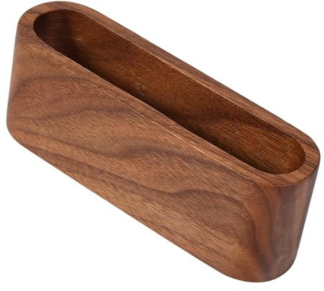 Jeffergarden Schreibtisch-Visitenkartenhalter, Eleganter Holzetui-Organizer für das Büro, Zarte Präsentationsbox für Profis, Material aus Buche oder Schwarzem Walnussholz