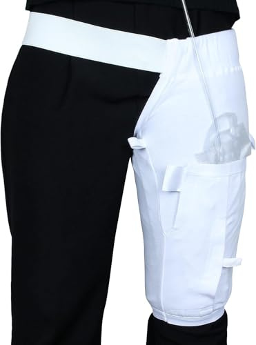 Catheter Leg Bag Holder, Urine Leg Bag Holder Cover with Waist Belt, Foley Leg Bag Sleeve for Incontinence Urine Bag, Washable and Durable (L)