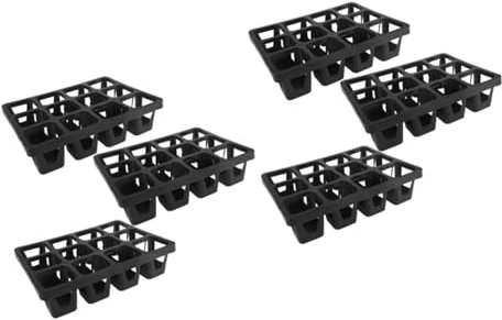 Sosoport 6 Pièces 12 Support De Pot De Fleurs Stockable dans l'eau Succulent Plateau De Départ Plateau De Prise Plante D'intérieur Canette De Soda Couvre Les Couvercles Plateaux De Départ
