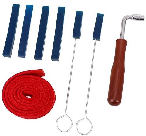8 Stück Klavierstimmset für Einsteiger mit Stimmhammer und Hebel | Gummi, Metall und Kunststoff, 2 Gummistopfen Enthalten, zum Stimmen für Klanganpassung