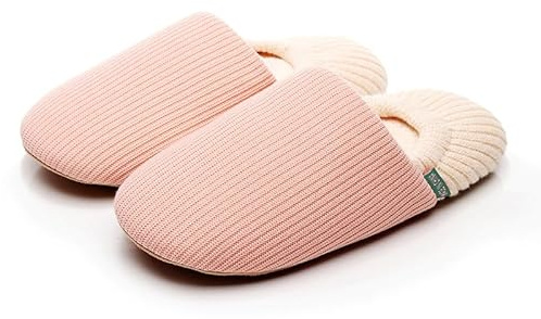 AioTio Zapatillas de Algodón para el Hogar Pantuflas de Suela Blanda Cálidas Zapatillas de Casa Suave y Cómodo(Rosa,35/36EU)
