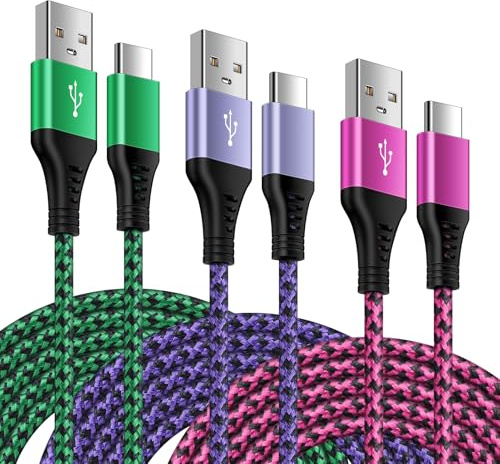 USB C Kabel, 3er-Pack 1,83m,USB C Ladekabel Schnellladekabel USB C Handy | Ladekabel Fast Charge für iPhone 17 Pro Max/16/15,Samsung Galaxy S26 S25 Ultra S24 FE S23 S22 A55,Huawei,Google Pixel,OnePlus