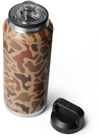 YETI Rambler Bottle Chug, Vacuum Insulated Stainless Steel Bottle with Chug Cap, Wetlands Camo, 36 oz (1065 ml)