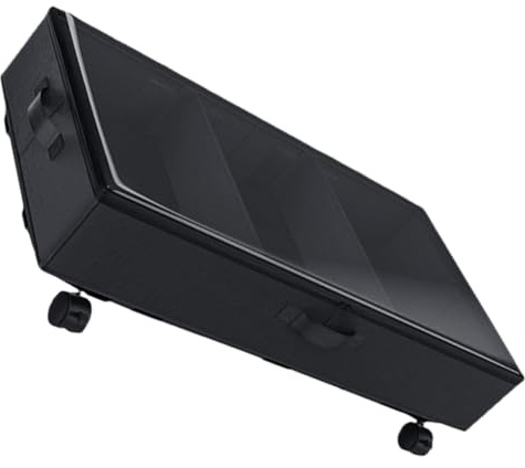 SOIMISS Bolsa De Almacenamiento Debajo Cama Con Ruedas 3 Compartimentos Grande Tela Oxford Negro Contenedor Multiusos Para Ropa Edredones y Juguetes Uso Doméstico