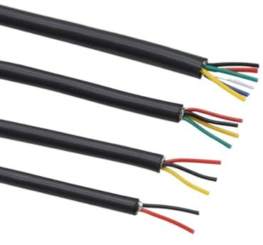 Shielded Control Cable Signal Wire, UL2464 Shielded Wire 22-26AWG 2-10 Cores 2-10 Meters Copper Signal Control Sheathed Cable(5 Cores,22AWG 5 meters)