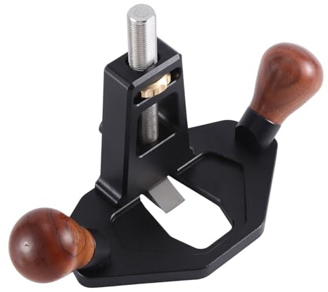 MARALANG Router Plane with Adjustment Knob Woodworking Handheld Bottom Cleaning Manual Slotting Edge Trimming Flat Planer Black