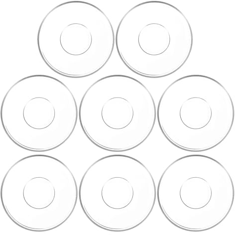 VALICLUD 8pièces Soucoupes Verre Transparent Rondes Petites Assiettes pour Thé Café Dessous de Tasse pour Service à Thé Usage Quotidien et Réceptions