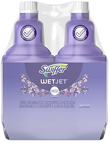Swiffer WetJet Multi-purpose Floor Cleaner Solution Refill with Febreze Lavender Vanilla & Comfort Scent 1.25L by Swiffer