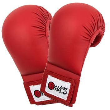 WKF Style Sparring Karate Gloves Without Thumb Protection Blue Red White Martial Arts Mitts for Kids and Adults