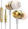 Betron ELR50 Earphones Wired In-Ear Headphones with Microphone Noise Isolation Deep Bass Tangle-Free Cable High-Fidelity Stereo Sound 3.5mm Jack Lightweight and Durable Gold