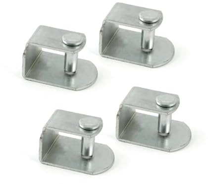 Set di 4 Morsetti in Metallo per Rete Letto 30 x 30 - Include Dado di Fissaggio - Ideale per Filettare Gambe Tonde