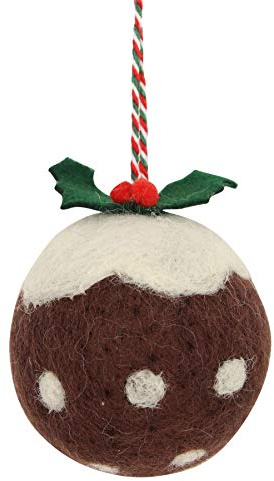 Gisela Graham Weihnachtskugel, aus Wolle, 8 cm