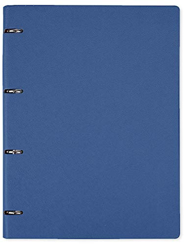 Notizbuch mit Ringbindung, A4, Organiser für Führungskräfte, nachfüllbarer Planer, runde Ringe, Leder-Einband, Notizbuch (evtl. nicht in deutscher Sprache) blau