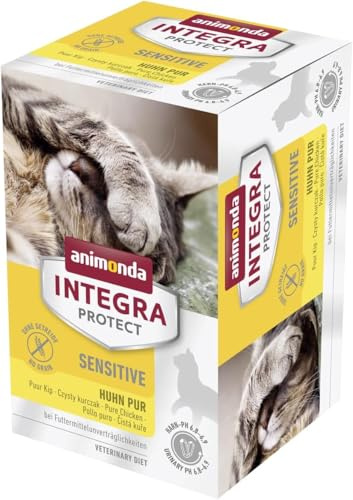 animonda INTEGRA PROTECT Sensitive Poulet Pur (6 x 100 g) Nourriture diététique pour Chat en Cas d'allergies Alimentaires, Nourriture Sensible pour Chats allergiques, Nourriture Humide pour Chat sans