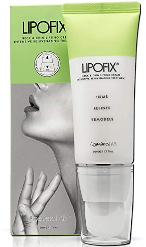 LIPOFIX Halsstraffungscreme – Straffung des Doppelkinns – Intensive Verjüngung – Lifting-Töne, strafft schlaffe Haut – Anti-Aging-Feuchtigkeitscreme für Hals und Dekolleté – Tages- und Nachtpflege