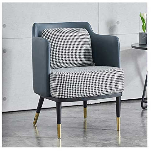 DUNAKE Relaxsessel & -liegen,Relaxsessel,High Resilience Cushion,Wohnzimmermöbel,Wear-Resistant PU Leather,Comfortable Cotton and Linen,Zuhause, Schlafzimmer, Balkon, Garten, Büro (Color : Grey)