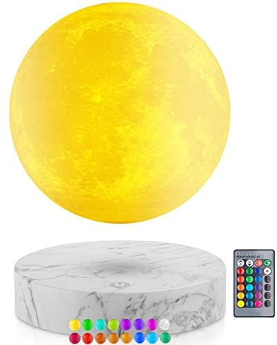 Vnemofey Lampada da luna fluttuante, 16 colori Galaxy, lampada a luna fluttuante magnetica 3D, girevole con luminosità regolabile, regali per bambini amici, gadget alla moda, decorazione per la casa,