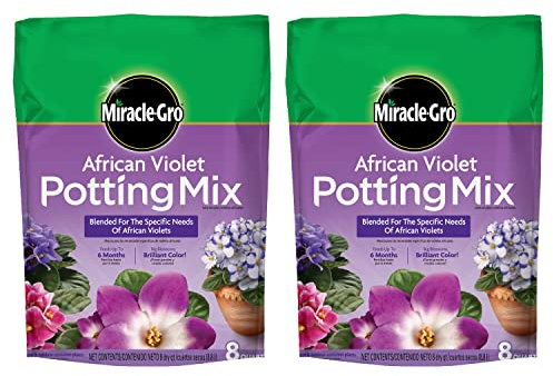 Miracle-Gro African Violet Potting Mix, 8qt, 2-Pack