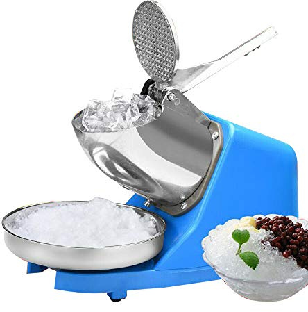 YISSALE Elektrischer Eisrasierer Maschine Ice Crusher Eiswürfel Eiszerkleiner Edelstahl 300W Smoothie Maschine für Restaurants Bars Partys