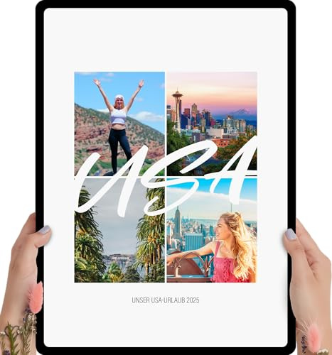 USA Geschenk Holzbild - Foto Geschenk - personalisierbar zum Hinstellen/Aufhängen optional beleuchtet USA Souvenir, USA Deko, Amerika Deko, USA Urlaub, USA Geschenke - personalisierte Geschenke
