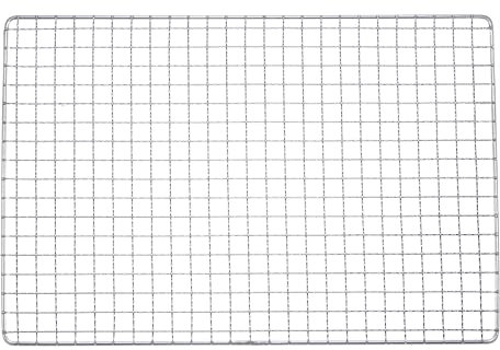 sourcing map 2pcs Square BBQ Grill Net 13.8x9.4 Stainless Steel Cross Wire Barbecue Mesh Mat for Baking Smoking Charcoal Grilling Roasting