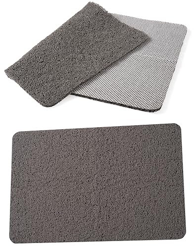 Shower Mat Non Slip PVC Bath Mat for inside shower,bathroom (40x60cm Grey)