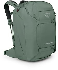 Osprey Sojourn Porter 46L Travel Backpack – Carry-On Compliant Luggage with StraightJacket Compression and Padded Laptop Sleeve – Durable Pack for International or Urban Travel, Koseret Green