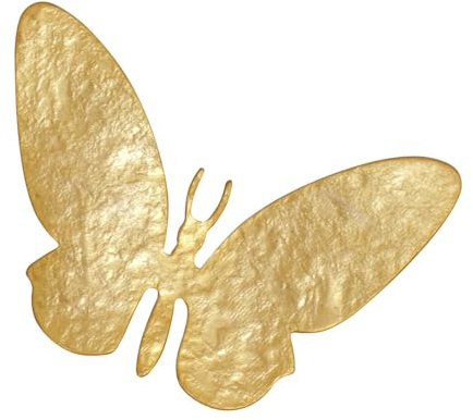LES POULETTES BIJOUX - Brosche Goldener Messing Gehämmerten Schmetterling