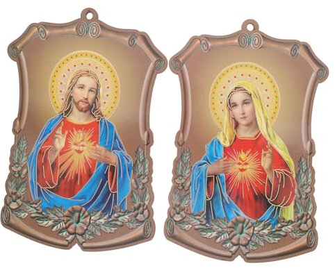 LIFKOME 2stücke Teiliges Heilige Maria Holzplakette Dekoratives Desktop Ornament Für Religiöse Einrichtungen Für Kirchen Und Christentum-dekoration