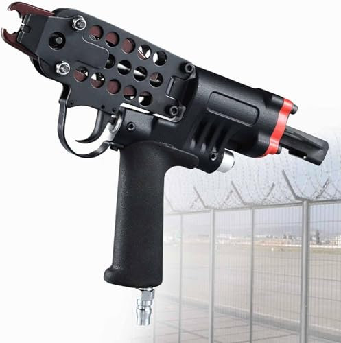 GEHPYYDS Cloueur Pneumatique De Type C, Outil De Clouage À Air, Pistolet À Clouer À Air, Pince À Anneau De Porc, Agrafeuse Sc7e/Sc7c/Sc760 pour Cage Métallique, Clôture, Travail du Bois,SC7E