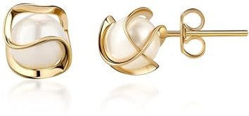 Pendientes de Perla de Oro, Perlas Mujer para Joyería