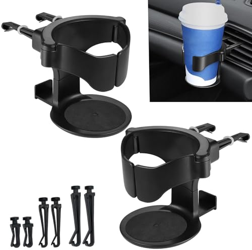 Universal 2-Pack Air Vent Car Cup Holder with Adjustable Width, Compatible with Most Vehicles, Easy to Install