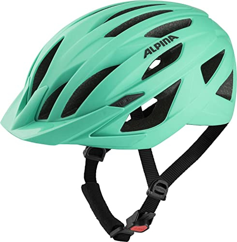 ALPINA PARANA, turquoise matt, 51-56 cm, säker cykelhjälm för damer och herrar, individuellt anpassningsbar