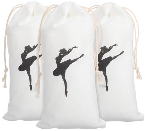 NULYLU 3 Stück Ballettschuhtaschen Aus Robustem Material Mit Kordelzug Verschleißfest Großer Stauraum Für Mädchen Tanzschuh Aufbewahrung Für Tanzübungen Und Fitness