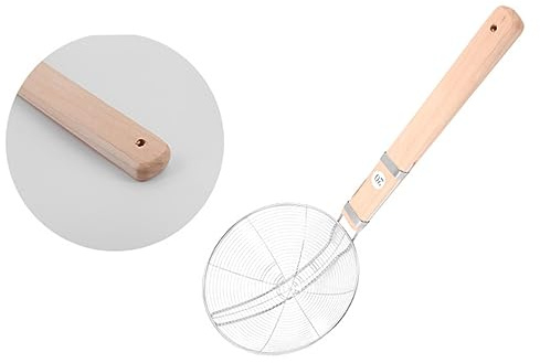 PRETYZOOM Colador De Malla Inoxidable Mango De Madera Espumadera Para Servir Para Ollas Calientes