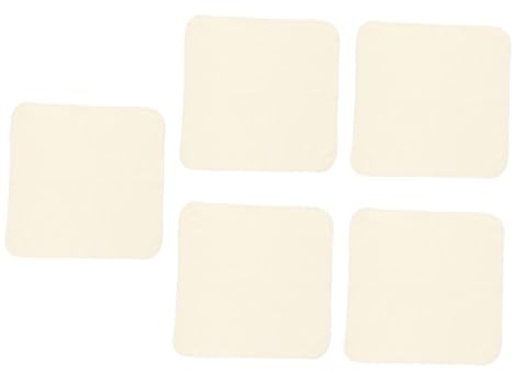 Waschbare Speicheltücher für Kleinkinder 5 Stück aus Bambusfaser Beige | Babywaschlappen, Hautfreundlich für Junge Eltern, Wiederverwendbar, Praktische Packung für Tägliche Pflege