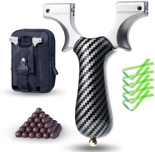 Zetterrank Zwill-slangbella, professionell uppsättning, superklämma Slingshot,slangbella med gummiband, sportutrustning i set med ersättningsgummi och lerkulor.