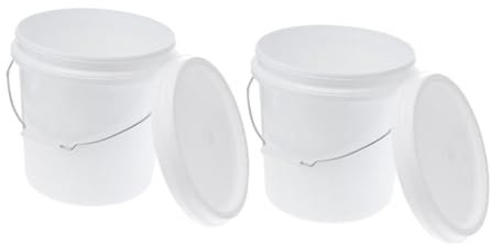 MUCKLILY Secchiello Per Pigmenti Ergonomico Portatile Confezione Da 2 Contenitori Rotondi Con Coperchi Per Colori Artistici