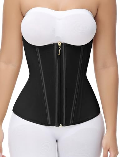 SHAPSHE Waist Trainer Long Torso Corset Hourglass Body Shaper with 17 Bones