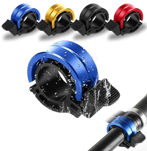 Garegce Fahrradklingel, Mini Fahrrad Klingel Laut, Fluminiumlegierung Fahrradglocke Laut Bicycle Bell, 22-22.8mm Lenker Mini-Fahrradklingel, für Rennräder, Mountainbike und Roller - Blau