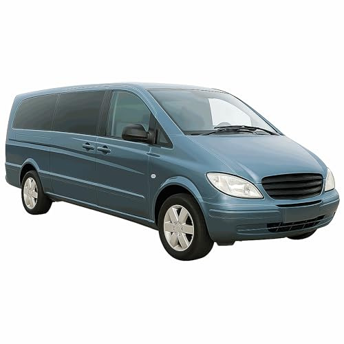TINTCOM Passgenaue Tönungsfolie für Mercedes Vito Extra Long 2005-2014 - (05% Tiefschwarz) - Hintere Seitenscheiben & Heckscheibe - UV-Schutz, Blendschutz, Premium-Qualität