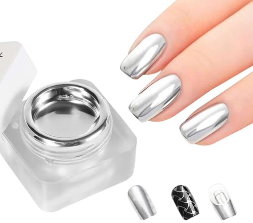 Vernice Gel Per Unghie In Metallo - Vernice Gel Per Specchio Per Manicure, Colore Per Unghie Cromato Lucido, Effetto Metallo Cromato A Lunga Durata, Fodera Per Pittura Gel-argento, Forniture Per Pittu