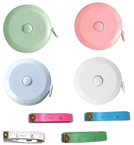8 PCS Tape Measure Body, Measuring Tape for Body Measurements, Tape Measure Sewing, for Sewing, Tailoring, And Body Measurements(60 Inch/1.5m)