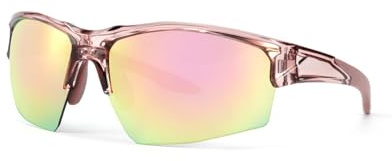 Meeloog Sports Sunglasses for Women Men, Anti-slip Adjustable Bridge | TR90, Cycling Running Cricket Golf Hiking, UV Protection, Lightweight, Wrap Around, Fashion Rectangle