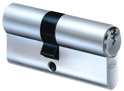 EVVA Doppelzylinder 23|23 mm | einfacher Schließzylinder Tür-Zylinder für Profilzylinder Einsteckschlösser | Einzelschließung | Standard Bohrschutz | Ohne Sicherungskarte | Inklusive 3 Schlüssel