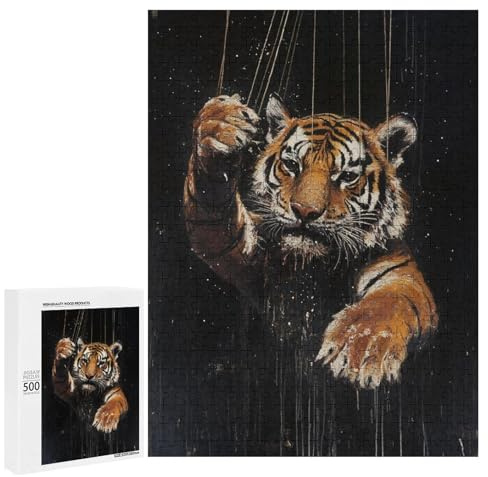 Puzzles Für Erwachsene 500 PCS Puzzles Marionette Tiger Puppet Art Puzzles Für Erwachsene, Familienaktivitäten, Schwierig Und Herausfordernd, 500 PCS