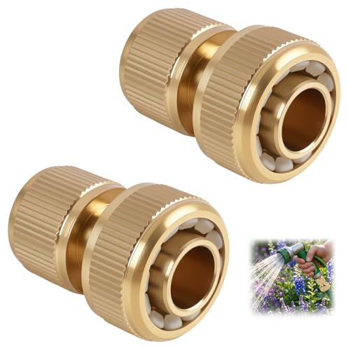 2PCS Conectores de Manguera de Latón de 19 mm,Adaptador Durable y Antioxidante para Grifos y Herramientas de Jardín,para Conectar Tuberías y Realizar Múltiples Tareas de Riego