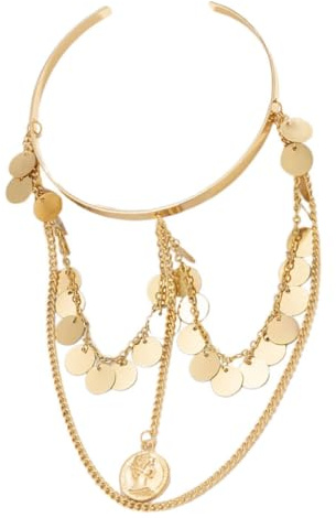BESTOMZ Pulsera de Brazo para Mujer de Metal Dorado Ajustable, Diseño Único y Adecuado para Uso Diario y Adorno del Brazo