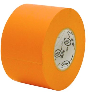 JVCC E-Tape Cinta aislante de color: 2 in. x 66 ft. (naranja)